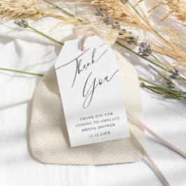 Minimal Schwarz & Weiß Vielen Dank Brautparty Geschenkanhänger