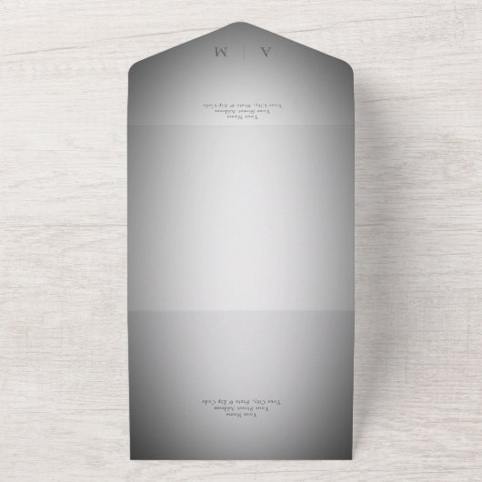 Minimal Schwarz & Weiß Weichheit Modernes Abendess All In One Einladung (Außenbereich)