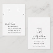 MINIMAL SCHWARZ-WEISSE MAMA GIFT SCHALTFLÄCHE VORH PLATZKARTE (Vorne/Hinten)