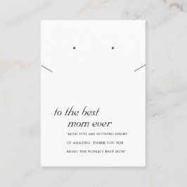 MINIMAL SCHWARZ-WEISSE MAMA GIFT SCHALTFLÄCHE VORH PLATZKARTE