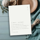 Minimal Schwarz-weiße Typografie Einladung