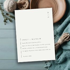 Minimal Schwarz-weiße Typografie Einladung