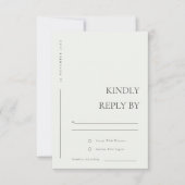 MINIMAL SCHWARZ-WEISSE TYPOGRAFISCHE BREITUNG RSVP (Vorderseite)