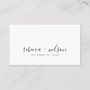 MINIMAL SCHWARZ-WEISSE TYPOGRAPHIE WEDEN VISITENKARTE