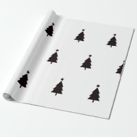 Minimal Schwarz-weiße Weihnachtsbaumen Sternenmust
