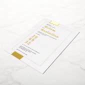 Minimal Schwarz-weißes Gold Folieneinladung (Gedreht)