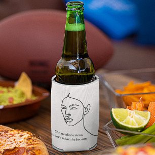 Minimal Schwarz wurde sie zu einem Helden-Inspirat Dosenkühler