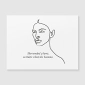 Minimal Schwarz wurde sie zu einem Helden-Inspirat Magnetkarte (Vorderseite)