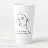 Minimal Schwarz wurde sie zu einem Helden-Inspirat Milchtasse (Vorderseite)