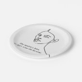 Minimal Schwarz wurde sie zu einem Helden-Inspirat Pappteller (Schrägansicht)