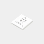 Minimal Schwarz wurde sie zu einem Helden-Inspirat Post-it Klebezettel (angewinkelt)