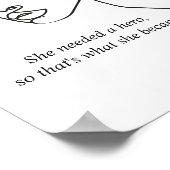 Minimal Schwarz wurde sie zu einem Helden-Inspirat Poster (Ecke)