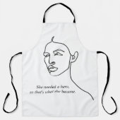 Minimal Schwarz wurde sie zu einem Helden-Inspirat Schürze (Vorderseite)