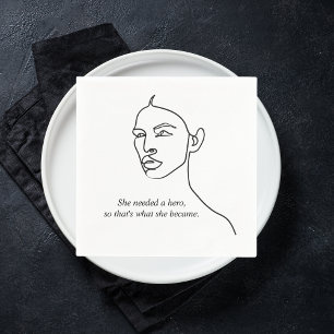 Minimal Schwarz wurde sie zu einem Helden-Inspirat Serviette