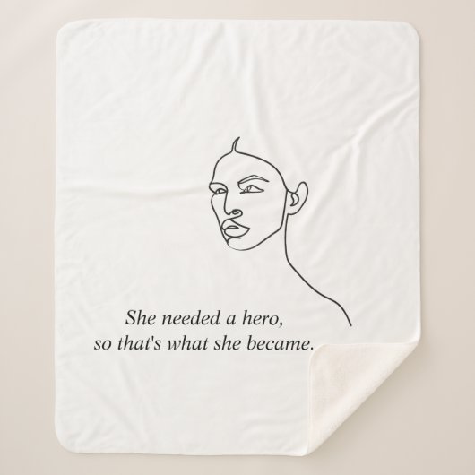 Minimal Schwarz wurde sie zu einem Helden-Inspirat Sherpadecke (Vorderseite)