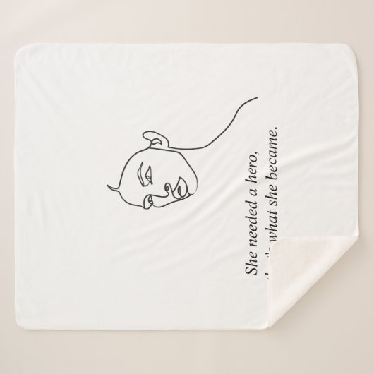 Minimal Schwarz wurde sie zu einem Helden-Inspirat Sherpadecke (Vorderseite (Horizontal))