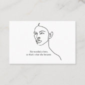 Minimal Schwarz wurde sie zu einem Helden-Inspirat Visitenkarte (Vorderseite)