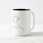 Minimal Schwarz wurde sie zu einem Helden-Inspirat Zweifarbige Tasse (VorderseiteRechts)