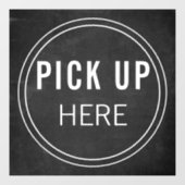 Minimal schwarze Halbpension PICK HIER Futter LKW Fensteraufkleber (Blatt)