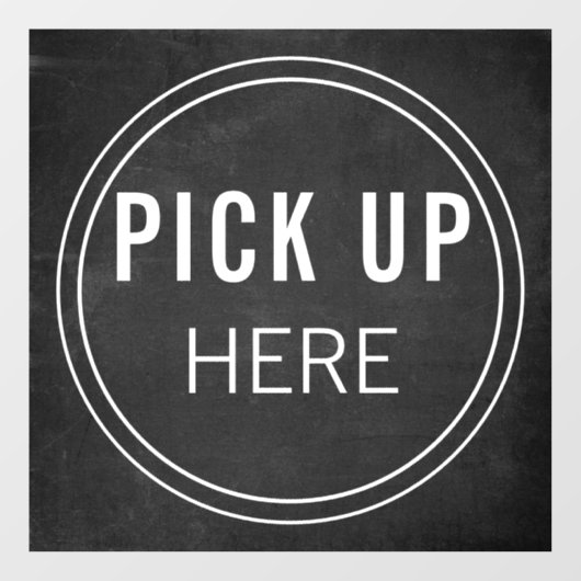 Minimal schwarze Halbpension PICK HIER Futter LKW Fensteraufkleber (Blatt)