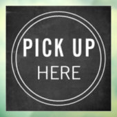 Minimal schwarze Halbpension PICK HIER Futter LKW Fensteraufkleber (Blatt 3)