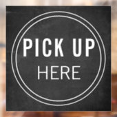 Minimal schwarze Halbpension PICK HIER Futter LKW Fensteraufkleber (Blatt 2)