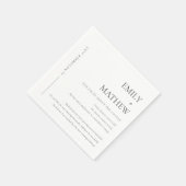 MINIMAL SCHWARZE UND WEISSE TYPOGRAFISCHE FAKTEN SERVIETTE (Ecke)