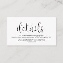 Minimal, schwarzer Schriftart, Angaben zur Hochzei