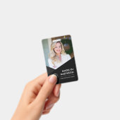 Minimal Schwarzes Foto Notar Signierung Agent Abze Ausweis (Handheld)