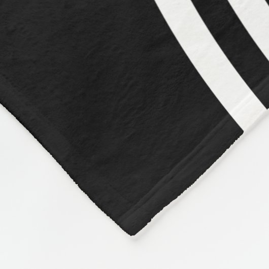 Minimal Schwarzweißkreismuster Fleece Blanket (Ecke)