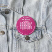 Minimal Schwerhörig Rosa Spezial Button (Beispiel)