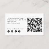 Minimal Scribble Schwarz-Weiß Beruflich Visitenkarte (Rückseite)