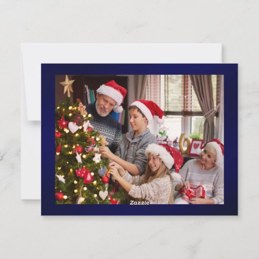 Minimal Script 6 Foto golden Frohe Weihnachten (Rückseite)