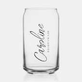 Minimal Script Bridesmaid Custom Stylish Geschenk Dosenglas (Vorderseite)