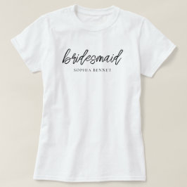 Minimal Script Bridesmaid Personalisiert T-Shirt