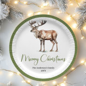 Minimal Script Christmas Custom Family Name Plates Pappteller