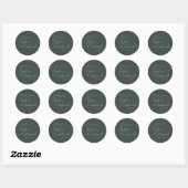 Minimal Script Classic Round Sticker (Blatt)