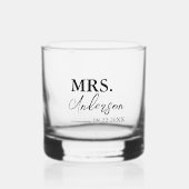 Minimal Script Custom Wedding Whiskey Glass Whiskyglas (Vorderseite)