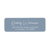 Minimal Script Dusty Blue Return Address (Vorne)