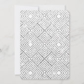 MINIMAL SCRIPT einfache moderne Hochzeitsnacht Sil Einladung (Rückseite)