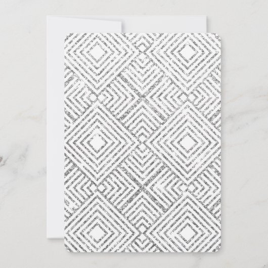 MINIMAL SCRIPT einfache moderne Hochzeitsnacht Sil Einladung (Rückseite)