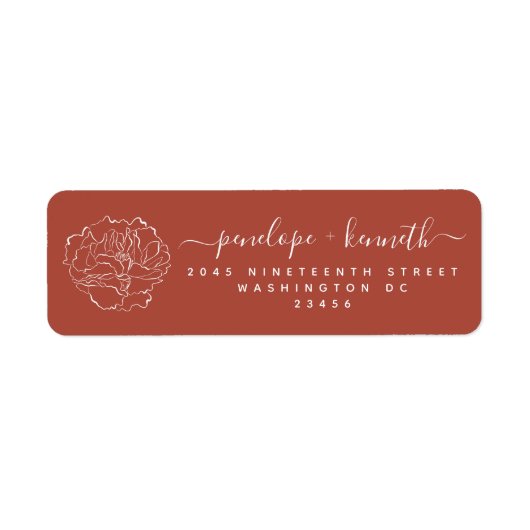 Minimal Script floral Art Wedding | Terracotta (Vorne)