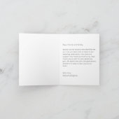 Minimal-Script-Foto für benutzerdefinierte Meldung Dankeskarte (Innenseite)