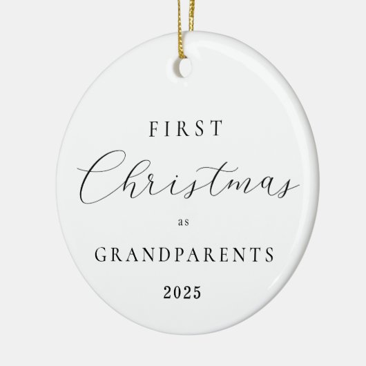 Minimal Script Grandparents Christmas Ornament (Links)