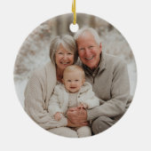 Minimal Script Grandparents Christmas Ornament (Hinten)