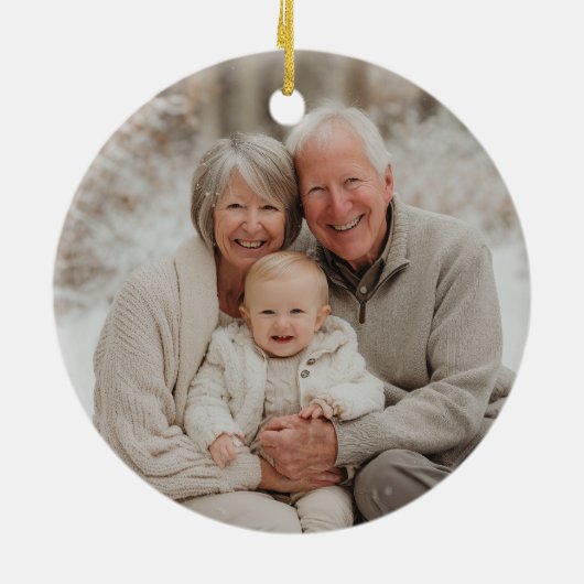 Minimal Script Grandparents Christmas Ornament (Hinten)