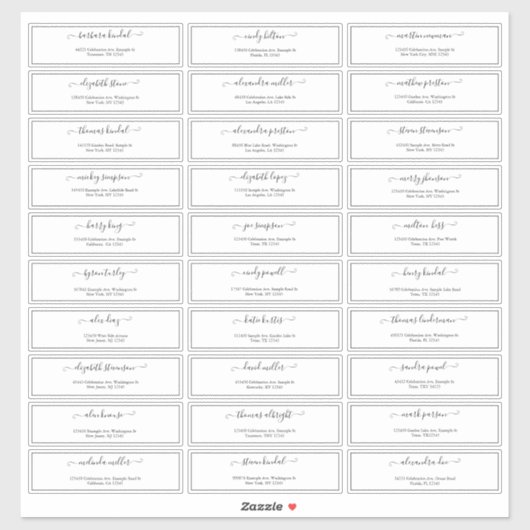 Minimal-Script-Hotelladungs-Sticker Aufkleber (Blatt)