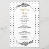 Minimal- + Script-Kalligrafie-Hochzeitsprogramm (Rückseite)