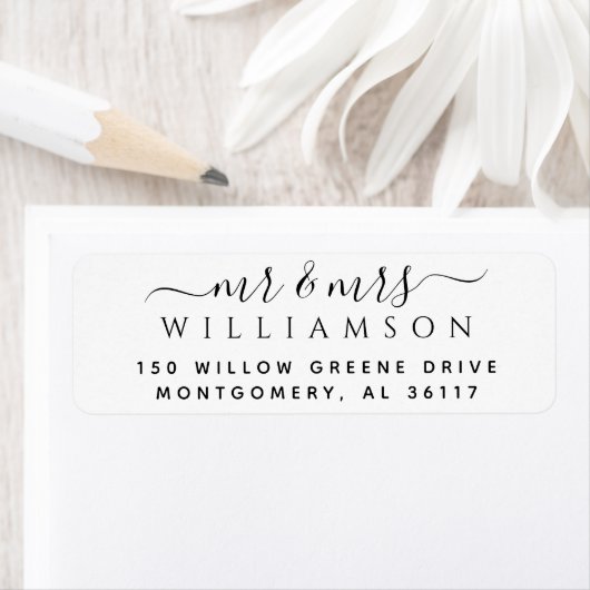 Minimal Script Kalligraphie Mr. & Mrs. Coupels Nam (Insitu)