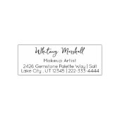 Minimal Script Makeup Studio Address Permastempel (Design)